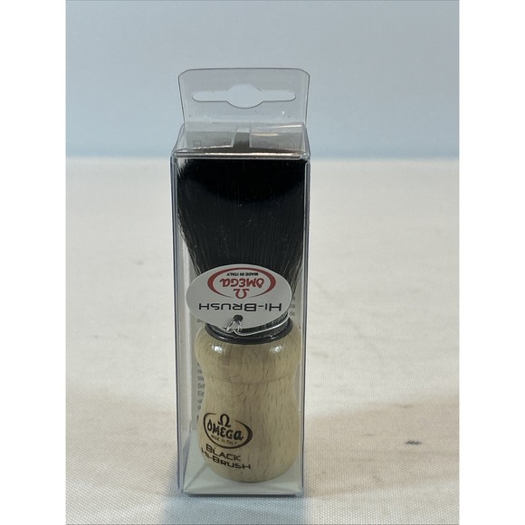 Omega Other - Omega BLACK Hi-Brush Series Synthetic Fiber Beechwood Handle Shave Brush